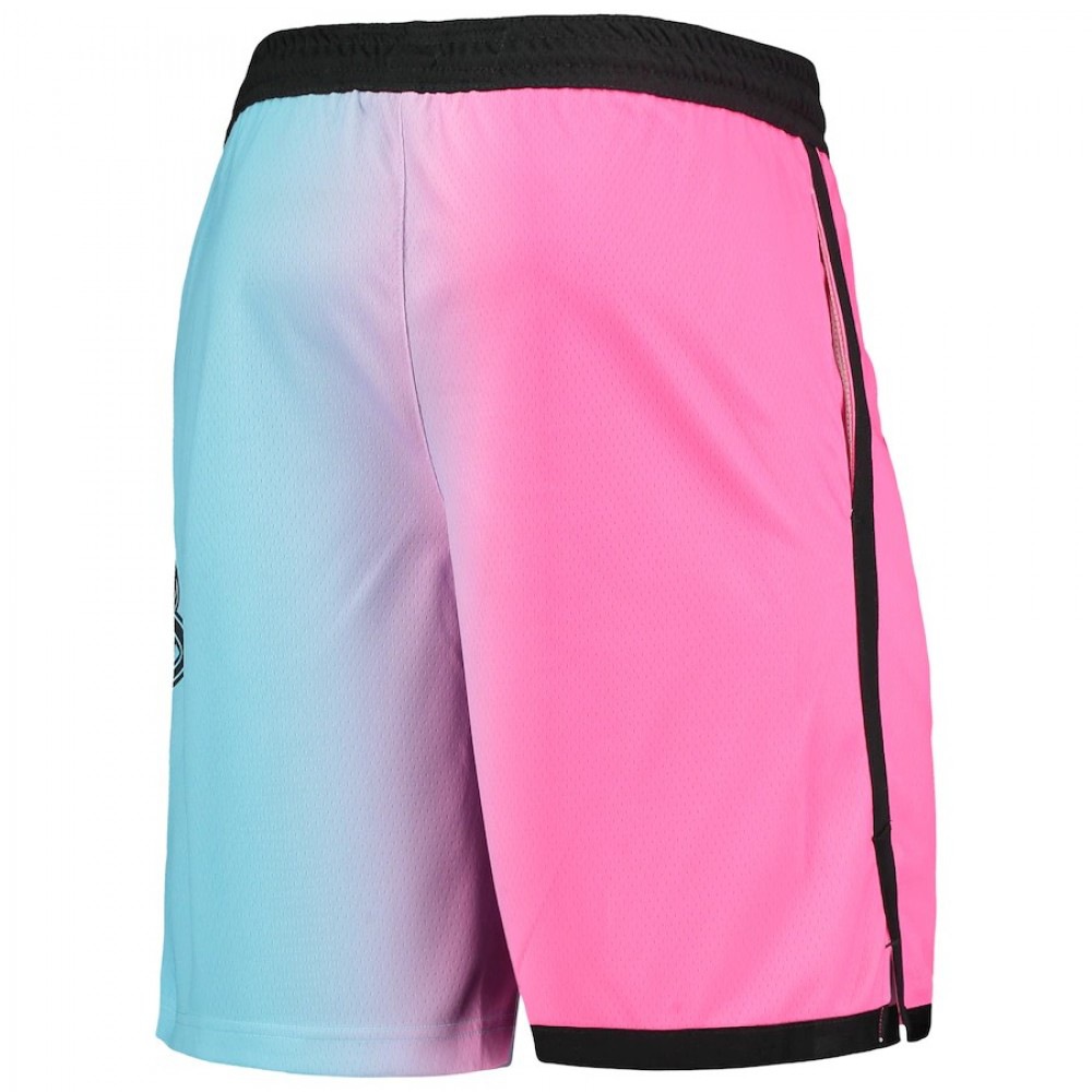 Men's Miami Heat Pink/Light Blue 2020/21 Swingman Shorts City Edition-Pro Kit Vault | Brand New 26/27 Sports Jerseys